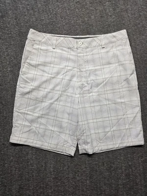 Under Armour 208603 White Plaid Golf Shorts Mens Size 38 Preppy - Image 1 of 4