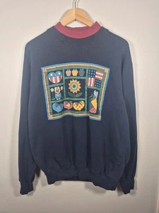 Sudadera Jersey Vintage Años 90 Santee Hecha en EE. UU. Damas Mediana - Imagen 1 de 6