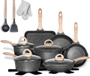Set di pentole antiaderenti rivestite in granito, STORE - Foto 1 di 8