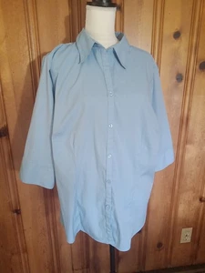 Dressbarn Damen Gr. 18/20 W 3/4-Ärmel Knopfleiste blau Oberteil Bluse  - Bild 1 von 10