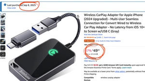 Wireless CarPlay Adapter for Apple iPhone (2024 Upgraded) - Multi-User Seamless - Picture 1 of 3