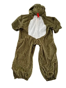 Toddler Snake Costume 18-24M Hood Tail Green Checkered Lizard Halloween Reptile - Picture 1 of 13