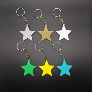Cute Star Keychains (4 Pack) – Fun Handmade Celestial Star Key Ring Gift Charms - Picture 1 of 10