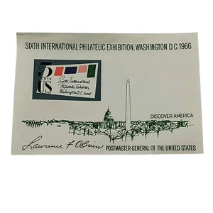 US 1966 Sc# 1311 Souvenir Sheet NH Philatelic Exhibition Washington Monument 5 - Picture 1 of 7