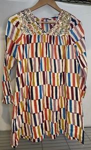 Pink Chicken Size 12 Girls Dress-Made in India 100% Cotton - Picture 1 of 6
