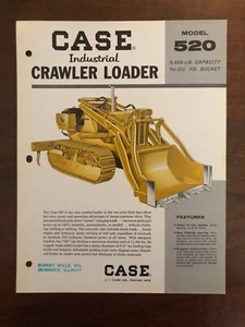 VINTAGE CASE MODEL 520 INDUSTRIAL CRAWLER LOADER SPECIFICATION SHEET PROSPEKT - Bild 1 von 2