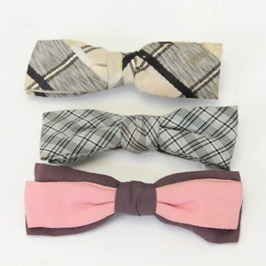 Best Clip and Ever Clip  3.5" x 1.2" Clip On Bowtie Double Tie  Lot of 3 - Picture 1 of 10