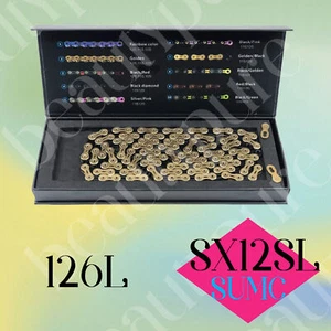 SUMC SX11SL B/G 12SPD Straße MTB superleicht diamantbeschichtete Kette 126L Neu im Karton - Bild 1 von 1