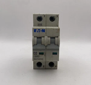 Protector complementario de riel DIN 2A 277/480V AC 2 polos curva D Eaton D2 WMZS2D02 - Imagen 1 de 4