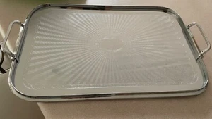 Vintage Ranleigh Stainless Steel Art Deco Serving Tray W/Handles FREE POST - Picture 1 of 4