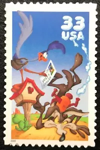 2000 - Scott# 3391a - 33¢ - WILE E COYOTE & ROADRUNNER - Booklet Single - MNH - Picture 1 of 1