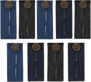 9 Pieces Waist Extender with Metal Button for Pants Jeans Trousers and - Picture 1 of 7