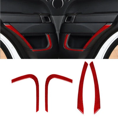 Cubierta interior del panel de la puerta trasera de fibra de carbono rojo para Land Rover Range Rover Foto 1 de 4