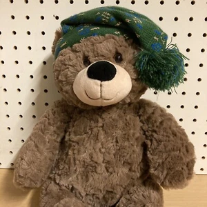 De colección Mary Meyer Oso de Peluche Marrón Peluche Animal Verde Bobble Gorro Sombrero - Imagen 1 de 12