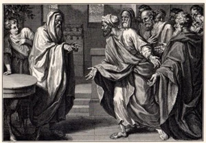 Biblical Art print c 1910 Israel Demands a King by J Winter Dutch 18th century - Picture 1 of 4