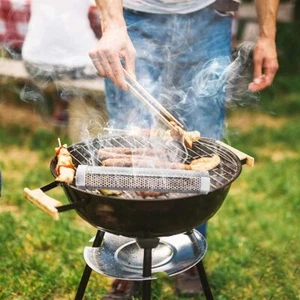 Pellet Raucher Tube Edelstahl BBQ für Outdoor Kochen 2er-Pack 12 Zoll Grill Rauch - Bild 1 von 7