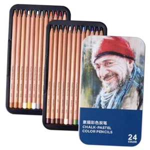 Professional Pastel Pencils for Artists set of 24 colors for Portrait - Picture 1 of 8