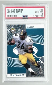 1998 UD CHOICE STATQUEST FOOTBALL CARD #26 HOF JEROME BETTIS PSA 10 NFL LOW POP - Picture 1 of 5