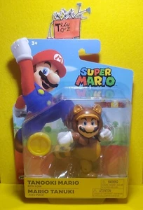 NEW SUPER MARIO TANOOKI ACTION FIGURE WITH COIN JAKKS PACIFIC VIDEO GAME - Picture 1 of 3