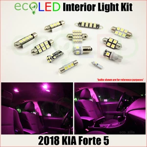 Fits 2018 Kia Forte 5 PINK Interior LED Light Accessories Replacement Kit 9 Bulb - Picture 1 of 7