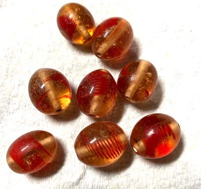 Vintage Handmade Oval LampWork Beads 16mm to 35mm - Image 1 of 4