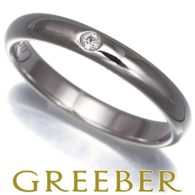 Anillo de bodas Cartier 1895 diamante platino Pt950 EE. UU. #3,25 Foto 1 de 4