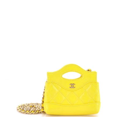 Bolso de compras Chanel 31 clutch con cadena acolchado piel de becerro nano Foto 1 de 4