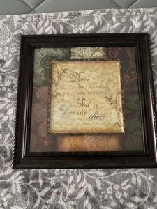 Don’t Be Afraid Of Tomorrow God Is Already There Wall Art16" X 16" - Picture 1 of 1