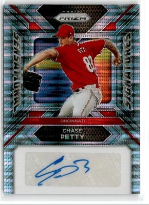 2024 PRIZM SENSATIONAL SIGNATURES PULSAR CHASE PETTY AUTO 54/199 CINCINNATI REDS - Image 1 of 2