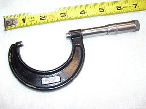 Micrometer, 1 - 2" Steel Faces, Vintage J.T. Slocum Co., Prov., R.I., USA - Picture 1 of 5