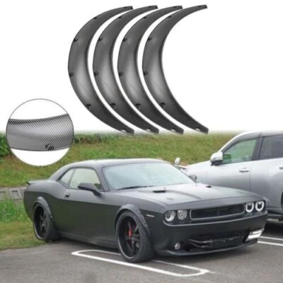 Fit Dodge Challenger Charger 4.5" Fender Flares Extra Wide Body Kit Wheel Arches Foto 1 de 4
