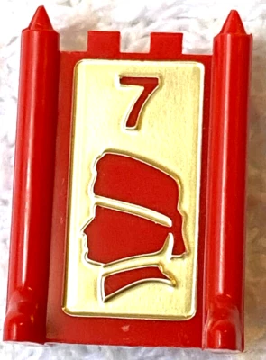 1986 Vintage Stratego Red #7 Sergeant Game Piece Token Replacement Part - Image 1 of 2