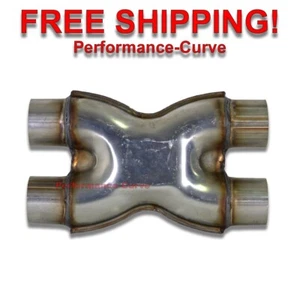 2.25" Crossover X Pipe Universal Custom Exhaust 409 Stainless Steel - Picture 1 of 4