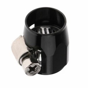  AN6 16mm BLACK  HOSE END FINISHER PETROL  Fuel JUBILEE CLIP PETROL / DIESEL an6 - Picture 1 of 3