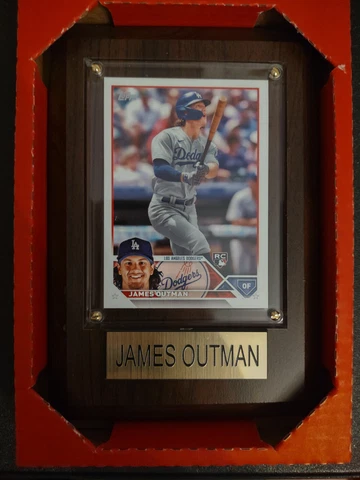 2023 Topps Plaque James Outman LA  Dodgers RC Wood Plaque Cover