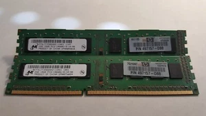 Micron 4GB(2X2GB) PC3-10600 DDR3-1333MHz non-ECC Unbuffered CL9 240-Pin DIMM  - Picture 1 of 2