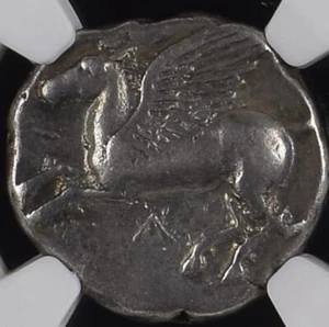 Acarnania Leucas AR Stater 300 v. Chr. Pegasus und Athene Münze - NGC Auswahl sehr schön - Bild 1 von 4