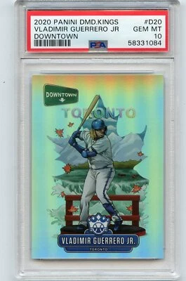 2020 DIAMOND KINGS #D20 VLADIMIR GUERRERO JR. "DOWNTOWN" BLUE JAYS, PSA 10 (084) - Image 1 of 2