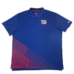 New York Giants Nike Dri-Fit Vapor Performance Polo Mens Vent Neck Royal XXL - Picture 1 of 8