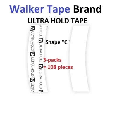 Ultra Hold Tape by Walker Tape Co Shape C 3 packs = 108 pieces - Image 1 of 2