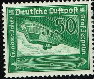 Deutschland WW2 Graf Zeppelin Hakenkreuz Luftschiff Flug nach Amerika 1937 MLH A-2 - Bild 1 von 1