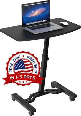Escritorio con ruedas y soporte para portátil, ajustable de 28'' a 33'' US NUEVO - Image 1 of 4