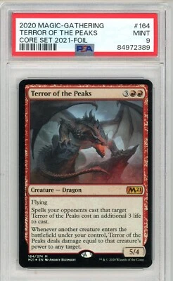 FOIL - PSA 9 MINT MTG Magic - Terror of the Peaks - Core Set 2021 (POP 2) - Image 1 of 2