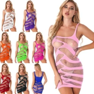Women's Dresses Bandage Nightgown Hollow Out Nightdress Mini Dress Babydoll - Picture 1 of 56