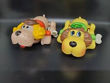 Vintage Pound Puppies 1986 Tonka Toys Wind Up Pair Dogs with Hats Working Pair