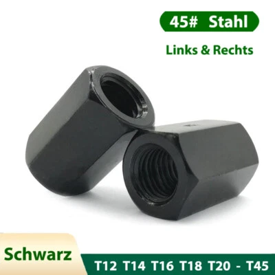 45# Stahl Sechskantmutter Trapezgewindemutter T12 - T45 Mutter für Leitspindel - Bild 1 von 4