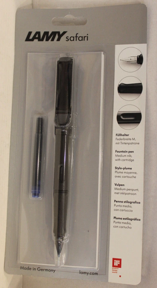 L’AMY LAMY Füller Safari Füllfederhalter - Edelstahl Feder M Rechtshänder neu- KG2 154