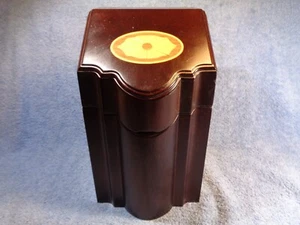 2001 BOMBAY Co. Pen Pencil Eyeglass Envelope Desk Inlaid Wood Organizer Holder - Picture 1 of 21
