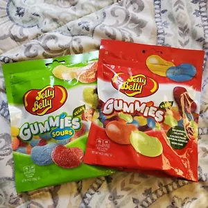 Jelly Belly Gummies Resealable Pouch (2)14 oz Bag - 1 Sour 1 regular - Vegan - Picture 1 of 1