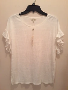 NWT - Max Edition Top with Ruffle Sleeves - White - Medium - Picture 1 of 5